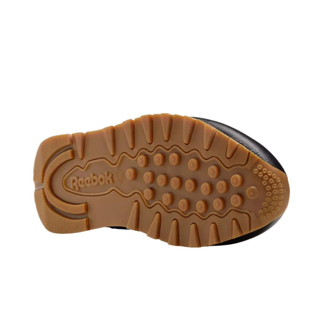 REEBOK 100010469 (GZ6093) CL LTHR Jr's (Medium) Black/Black Leather Lifestyle Shoes Pet Walk