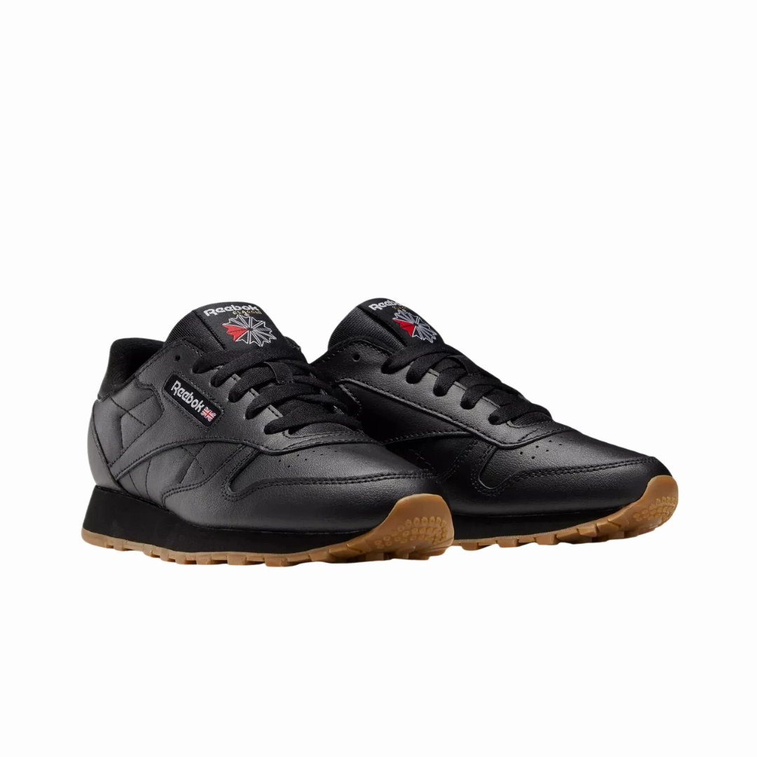 REEBOK 100010469 (GZ6093) CL LTHR Jr's (Medium) Black/Black Leather Lifestyle Shoes Rock Jog