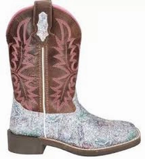 These Boots Are Made For Walkin YOUTH SMOKY MOUNTIAN PASTEL GLITTER/BRN DISTRESS: 3250Y