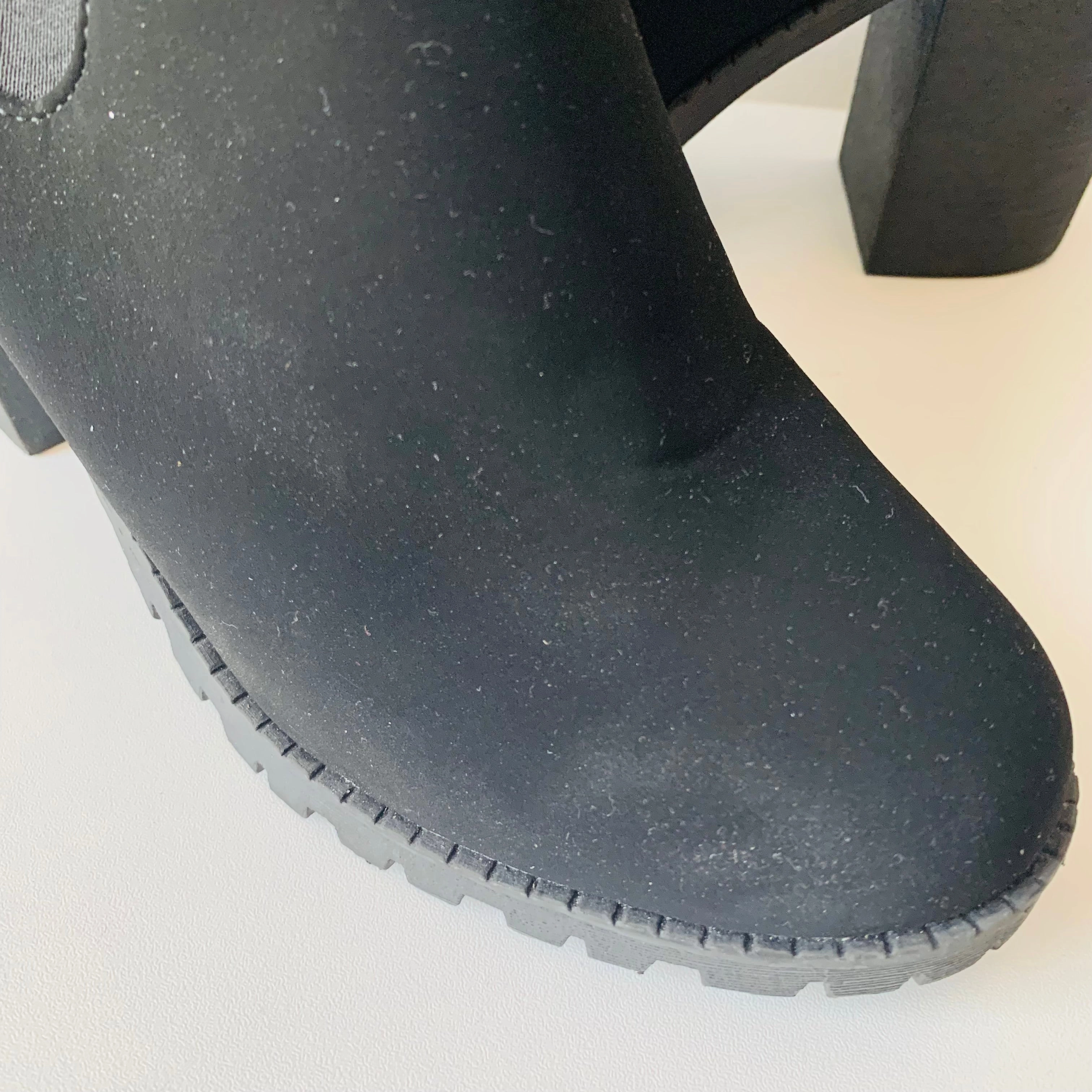 Soda Glove Ankle Boots with Lug Sole Elastic Gore Heeled Boots Size 10 New Discounted Adidas Shoes