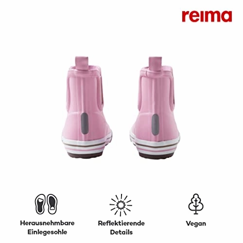 Reima Ankles Waterproof Low Cut Rain Boots Outdoor Rubber Boot for Kids, Light Pink, 12/12.5 Little Kid New Adidas Shoes Golf