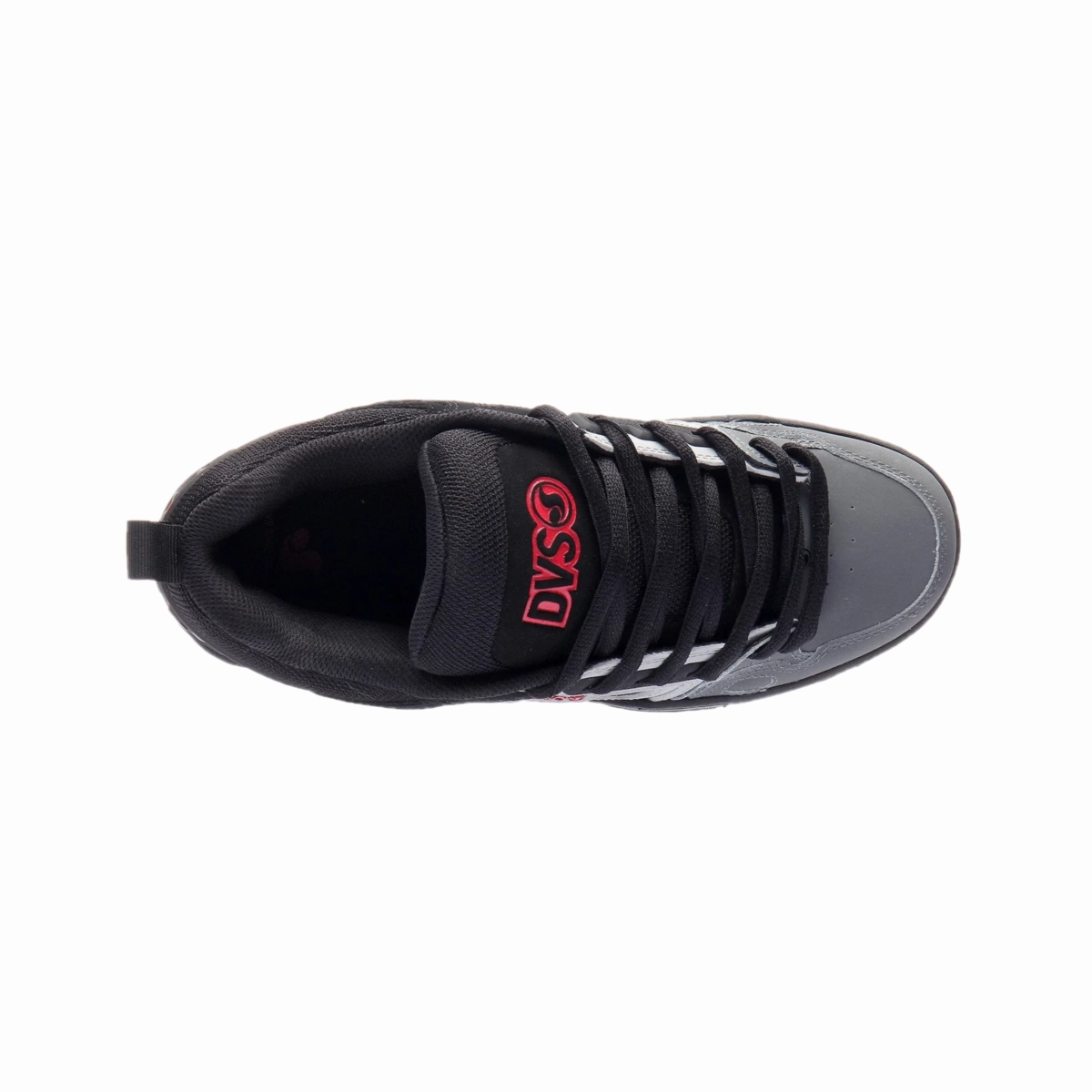 Cliff Hike Autumn Ready DVS F0000029701 COMANCHE MN'S (Medium) Black/Gray/Red Leather & Nubuck Skate Shoes