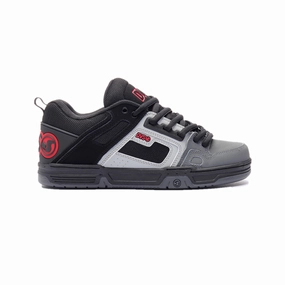 DVS F0000029701 COMANCHE MN'S (Medium) Black/Gray/Red Leather & Nubuck Skate Shoes Indoor Step