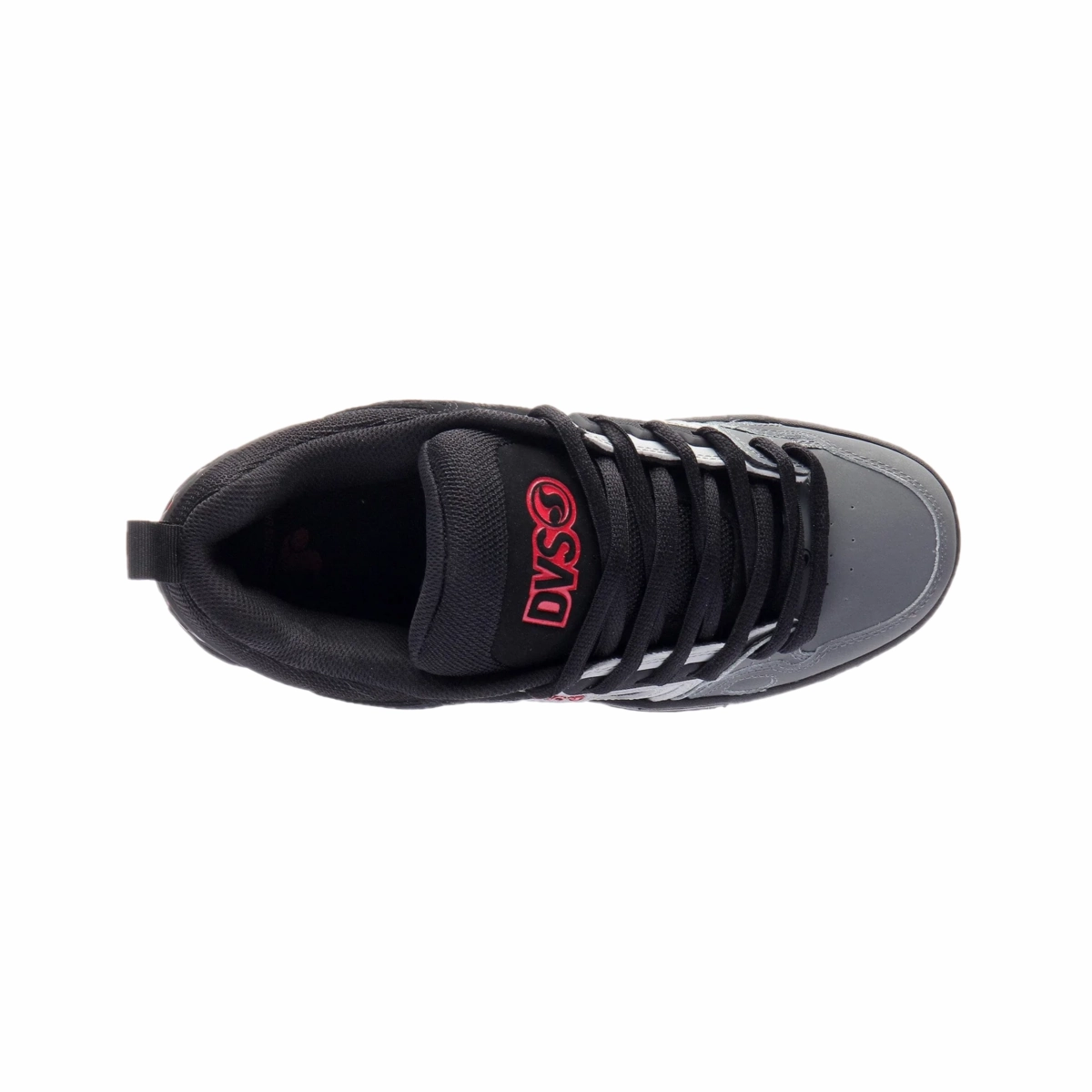 Cliff Hike Autumn Ready DVS F0000029701 COMANCHE MN'S (Medium) Black/Gray/Red Leather & Nubuck Skate Shoes
