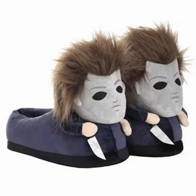 Slippers For Foot Pain Michael Myers Halloween Cow Plush Stuffed Toy and Slippers