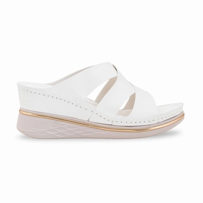 Drake Slides White Formal Slipper For Women PU0703