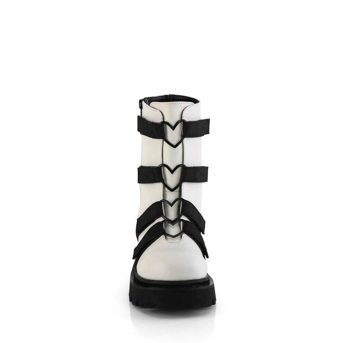 Adidas Bounce Basketball Shoes RENEGADE-50 DemoniaCult White Vegan Leather Sexy Women's Ankle Boots (Alternative Footwear)