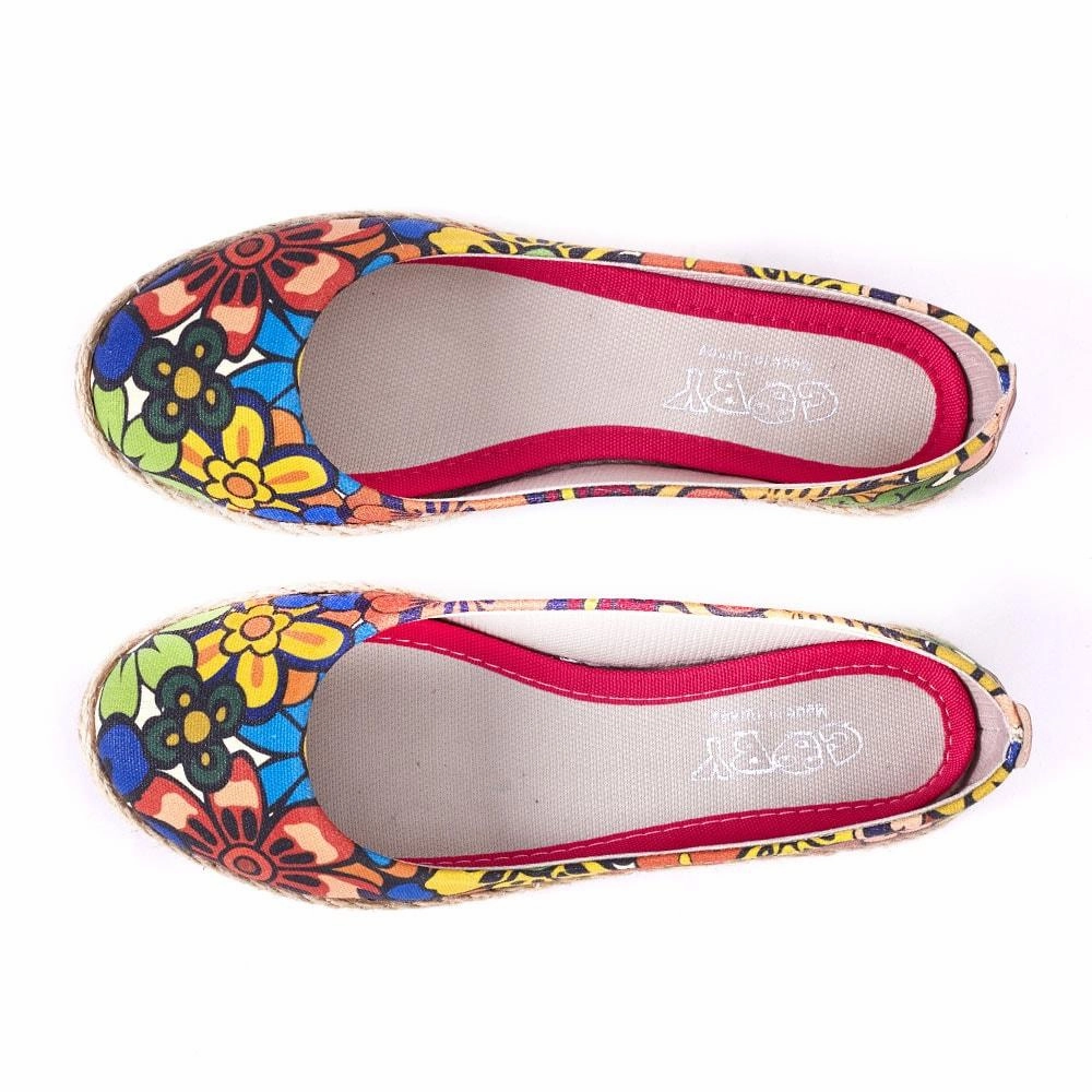 Flowers Ballerinas Shoes FBR1194 group walk