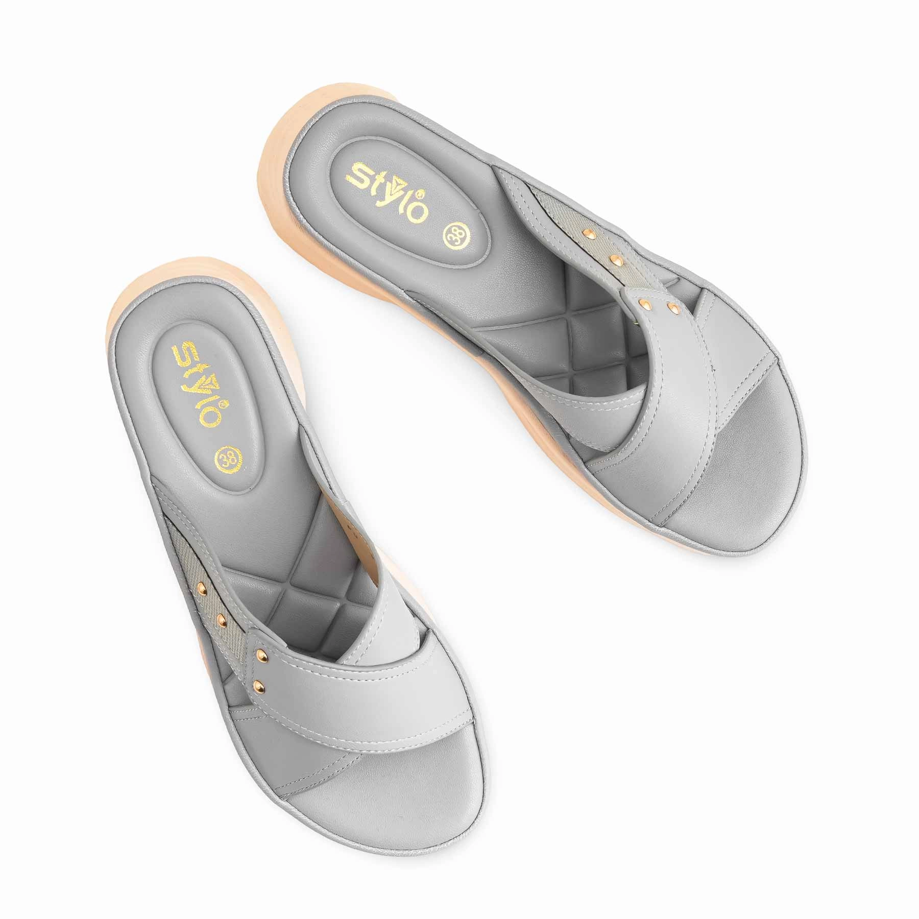 Rancourt Slippers Grey Formal Slipper PU0509