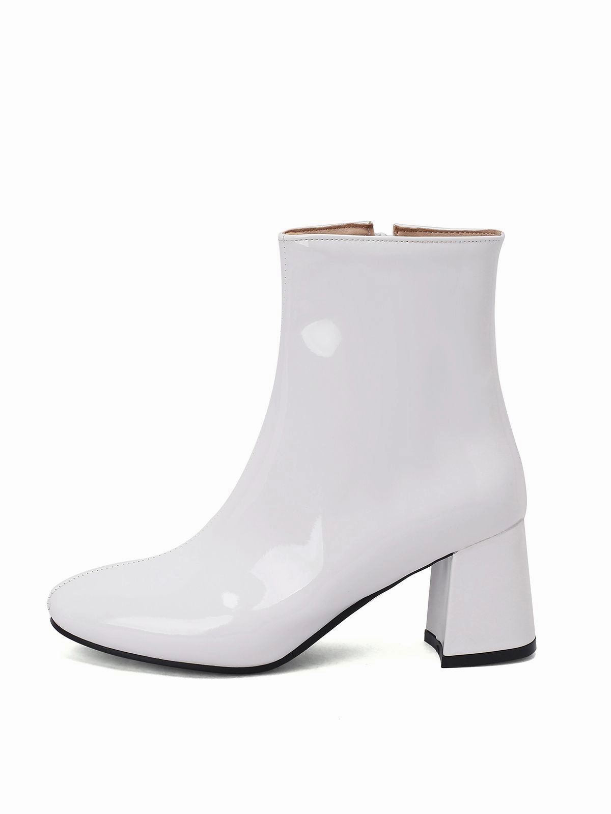 Buy Adidas Shoes Retro Christmas Patent Leather Block Heel Ankle Boots