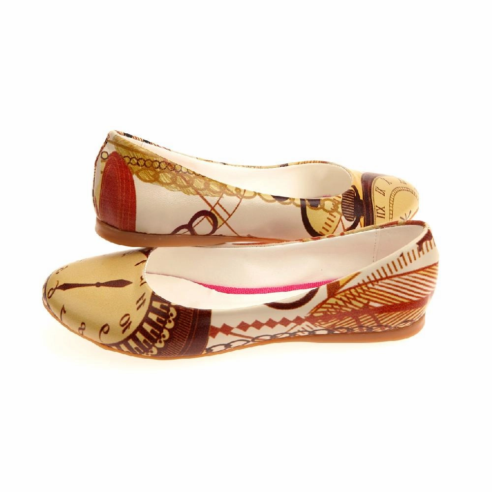 Retro Clock Ballerinas Shoes 1011 AI Path