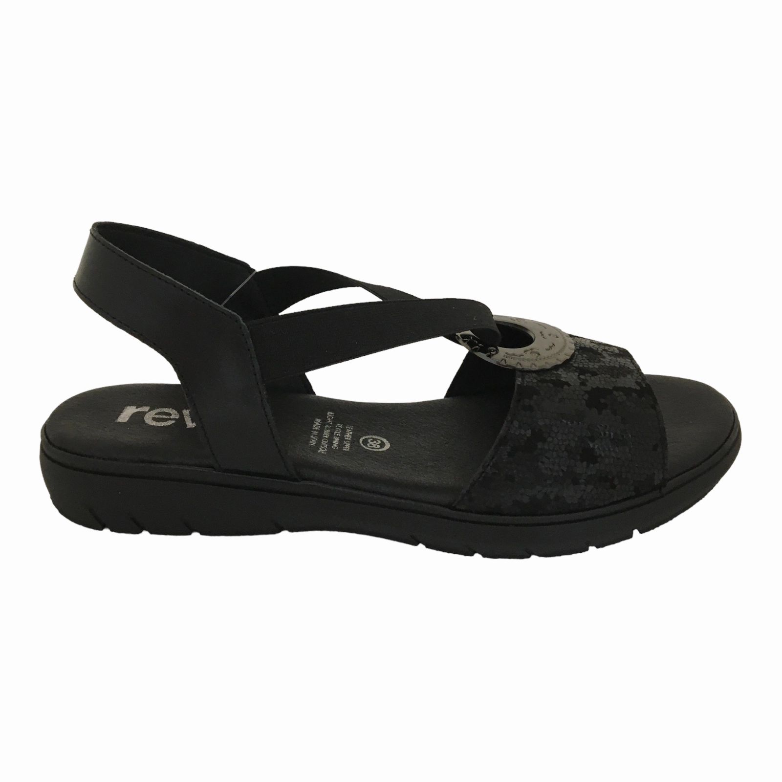 Active Outdoor Shoes Relaxed Summer Footwear Reva  Kaya Black Sandal