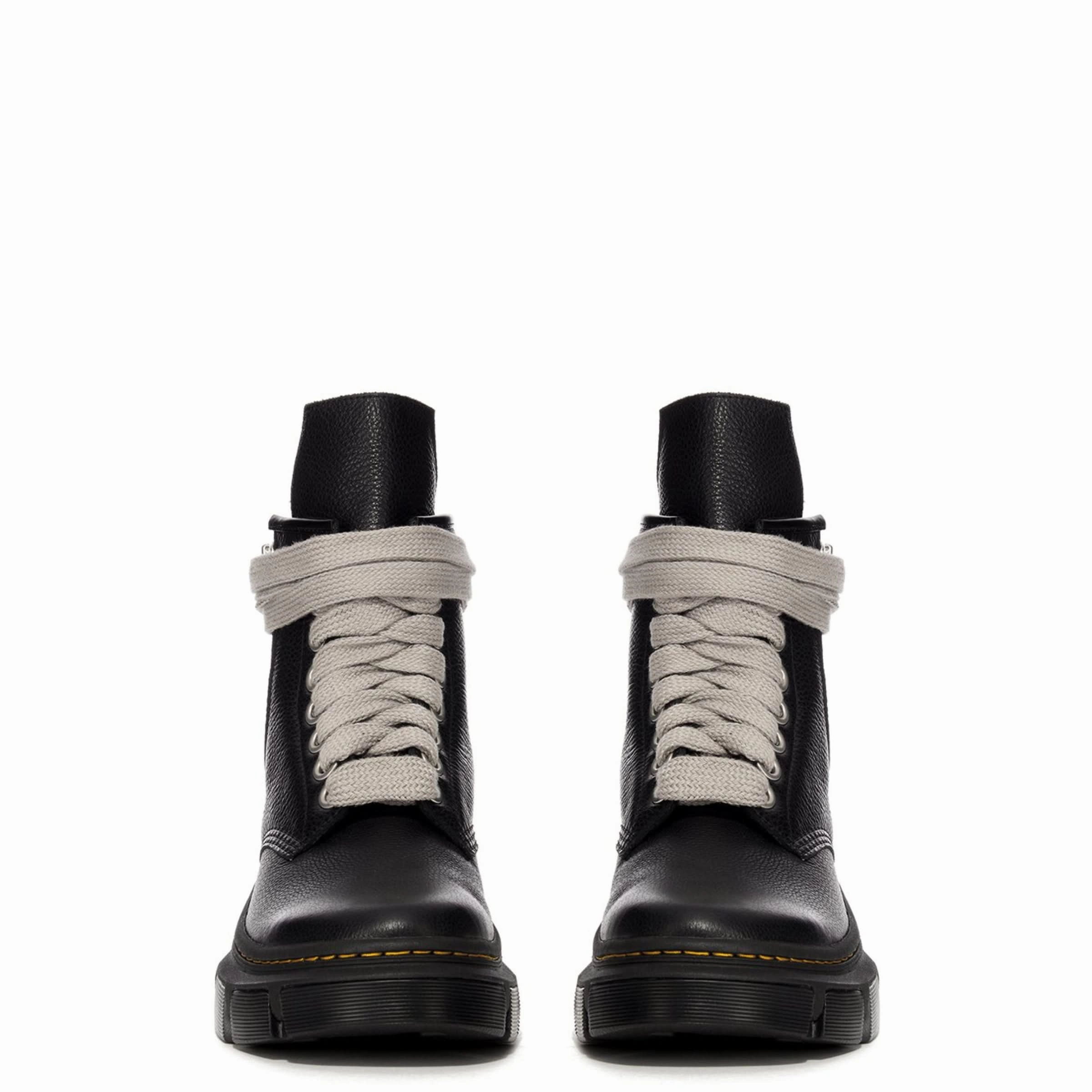 Rick Owens x Dr. Martens 1460 Jumbo Lace Boots in Black Adidas Shoe Sole