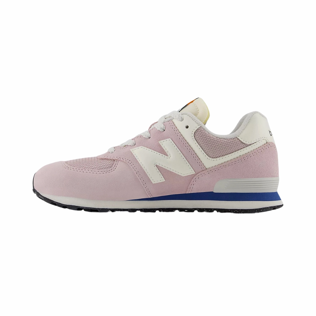 Tunnel Walk Earth Brown NEW BALANCE GC574VPK-W 574 v1 JR'S (Wide) Twilight Haze/Sea Stone Leather & Mesh Lifestyle Shoes