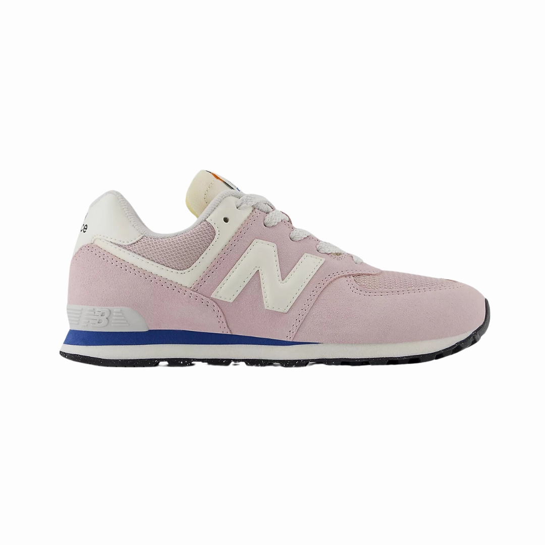 NEW BALANCE GC574VPK-W 574 v1 JR'S (Wide) Twilight Haze/Sea Stone Leather & Mesh Lifestyle Shoes Professional athlete multi - purpose shoes