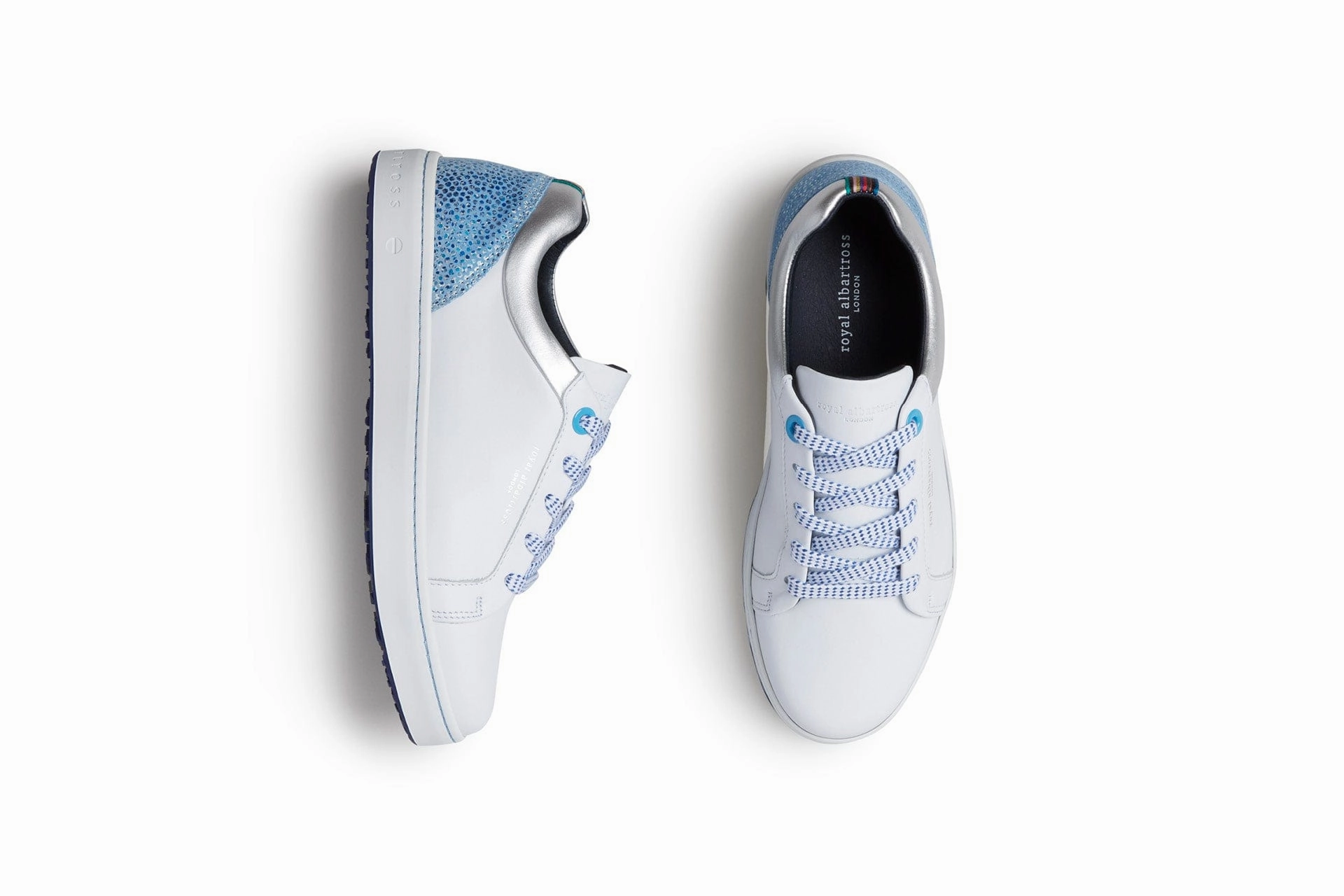 Lady Skye | White/Sky Blue narrow - fit white and clean