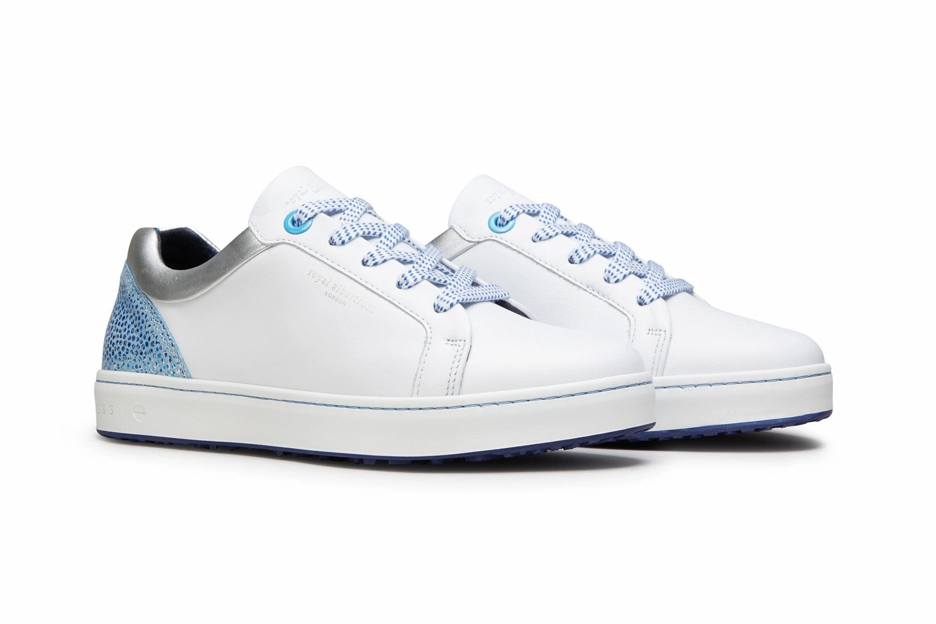 Lady Skye | White/Sky Blue Travel Slip-On