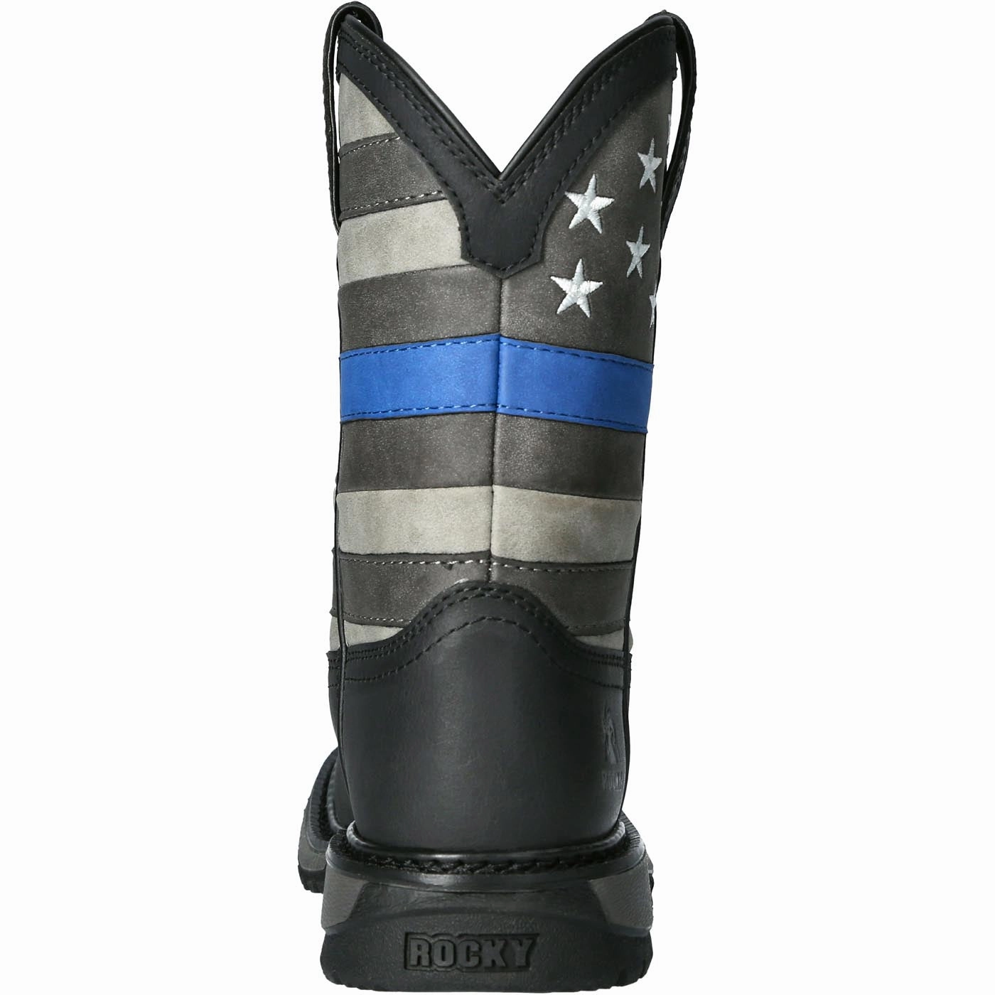 Rocky Blue Line Kid Western Boot Black Western Boots