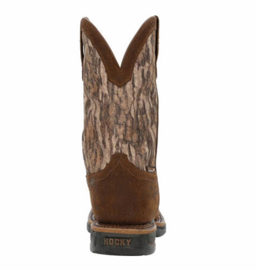 ROCKY- RKW0358- LONG RANGE 11" WATERPROOF WESTERN BOOT-MOSSY OAK BOTTOM LAND Adidas Shoe Outlet