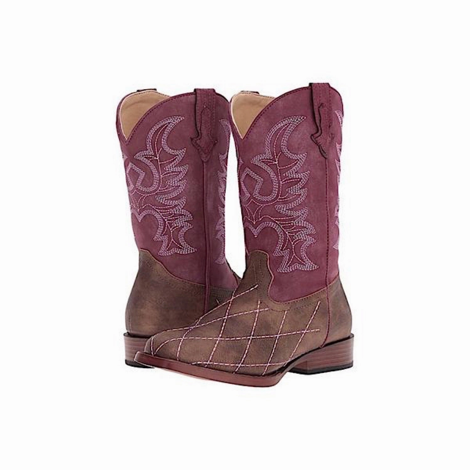 Roper Little Kid's Square Toe Crosscut Boot - Raspberry Non Slip Chelsea Boots