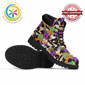 Cheap Steel Toe Work Boots Too Cute To Spook Kawaii Women's Boots
