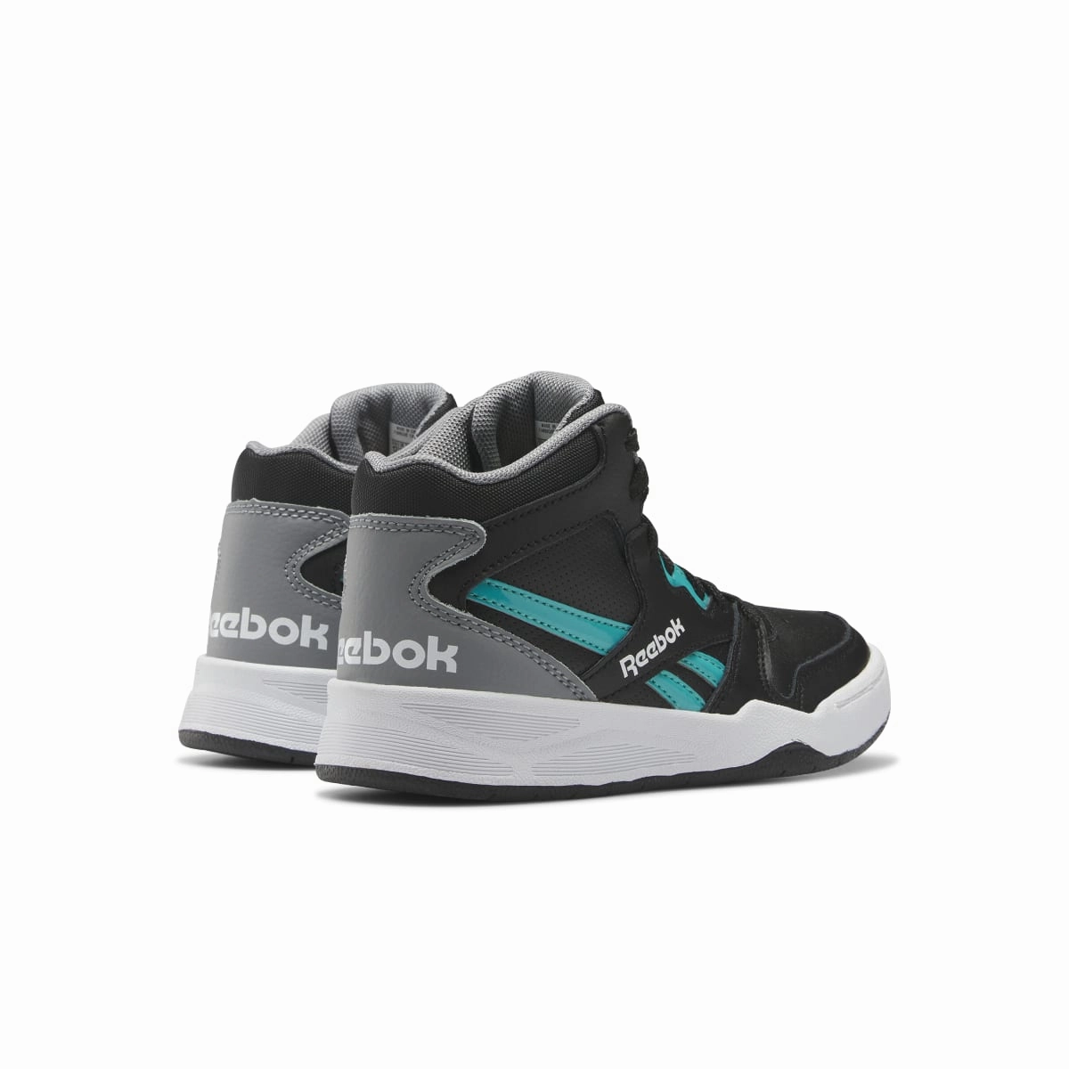 REEBOK GX1456 BB4500 COURT KID'S (Medium) Black/Grey/Teal Synthetic & Leather Basketball Shoes Waterproof Material