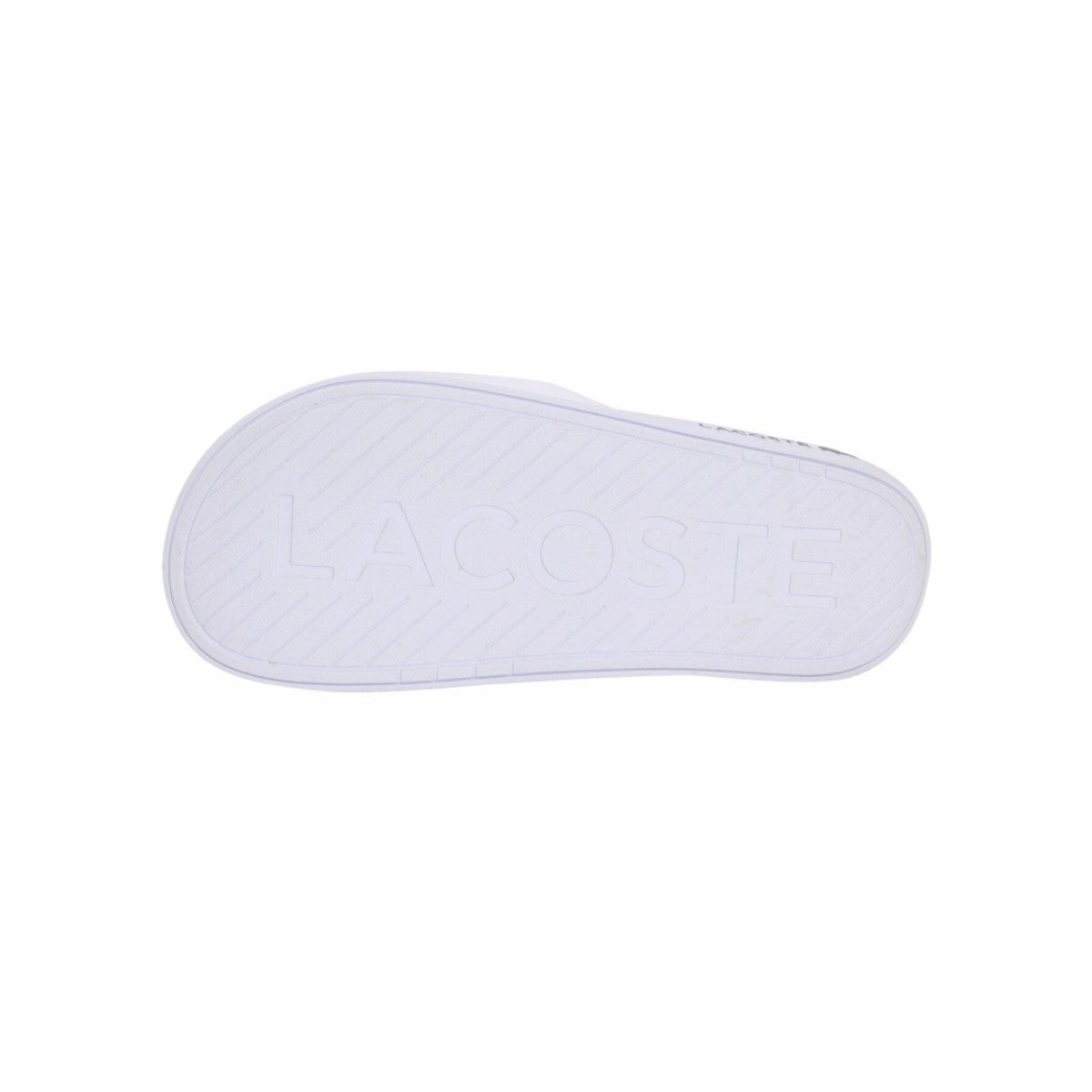 LACOSTE 7-43CMA00201R5 CROCO DUALISTE LOGO STRAP 0922 MN'S (Medium) White/Dark Green Synthetic Slide Relaxed Fit Reflective