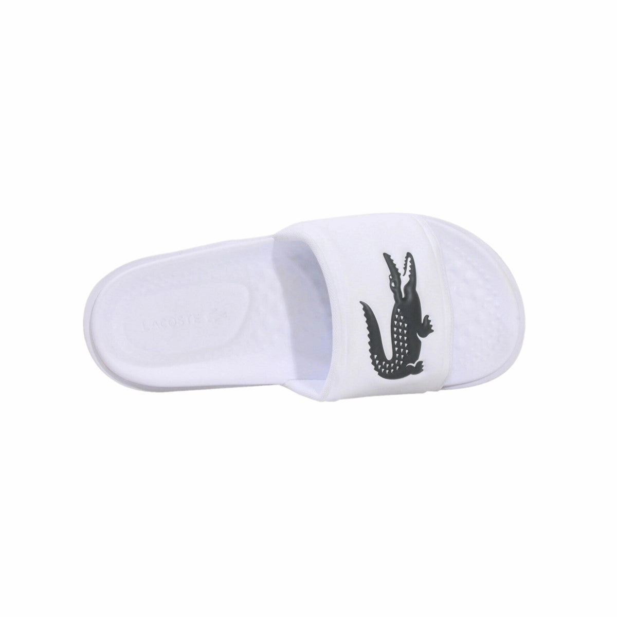 Balance Fit LACOSTE 7-43CMA00201R5 CROCO DUALISTE LOGO STRAP 0922 MN'S (Medium) White/Dark Green Synthetic Slide