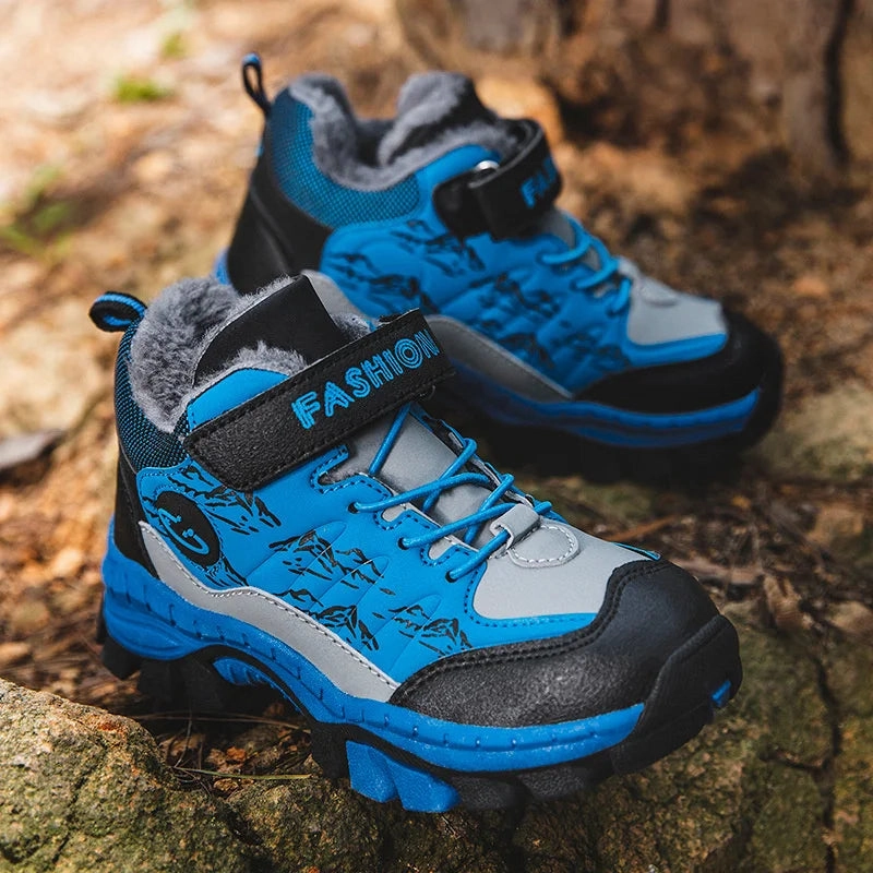 Running Shoes Weight Children Hook And Loop Printed Design Fur shoes