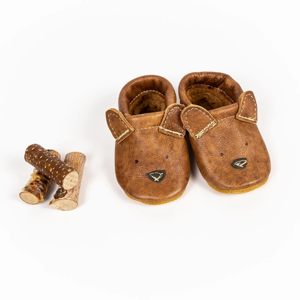 Russet Bear // Cute Critters Leather Shoes Baby and Toddler High Heel Shoe