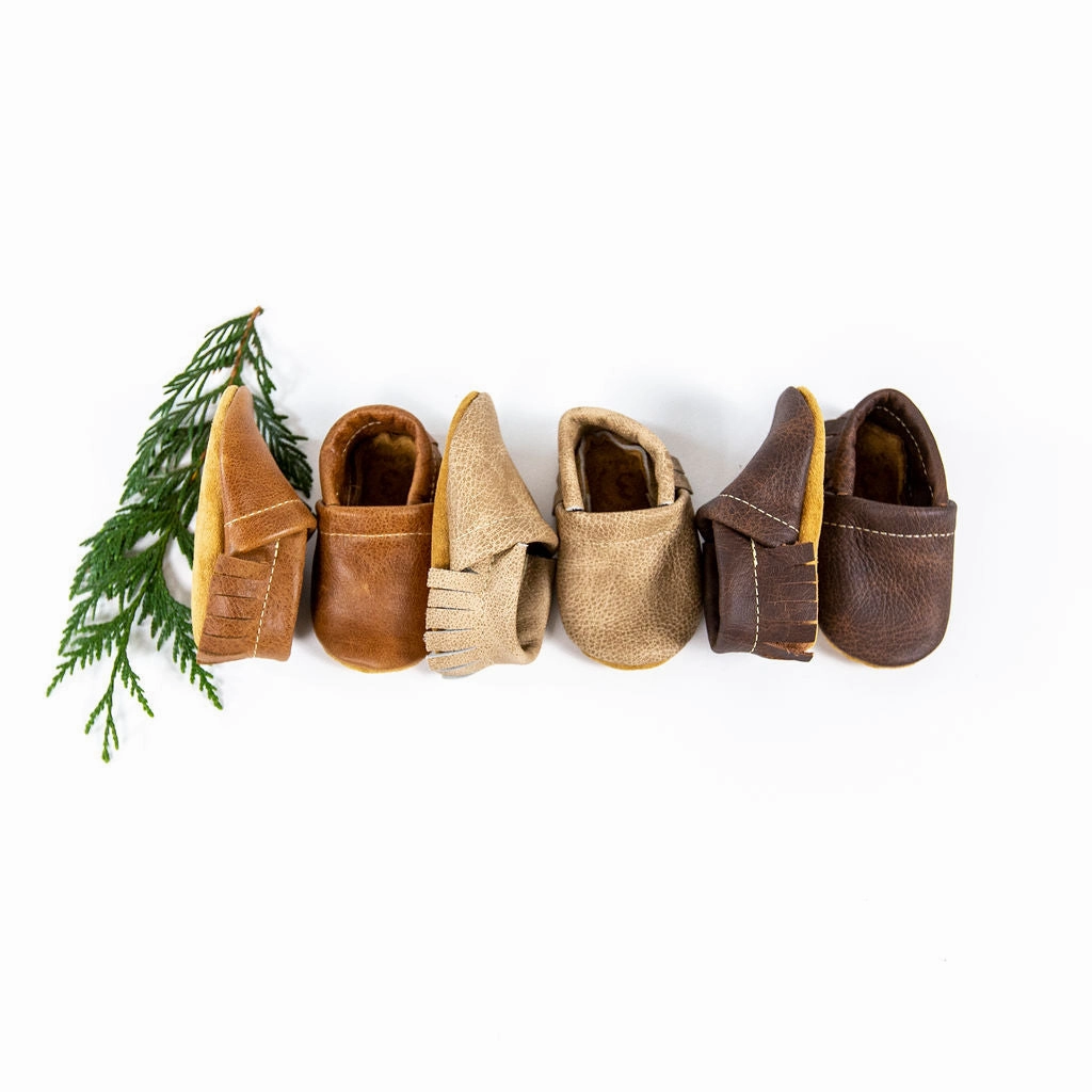 Saddle, Latte, Sable MOCCS Shoes Baby and Toddler