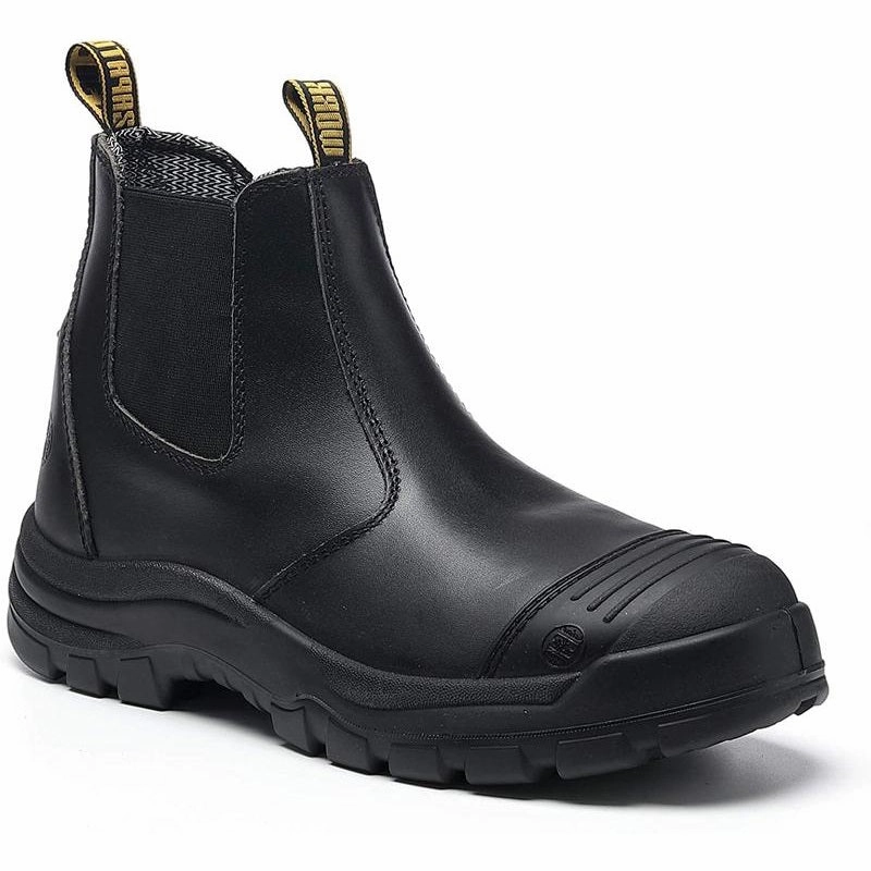 LV 802 Men's Slip-on Work Boots Soft Toe Waterproof Black Best Yard Work Boots