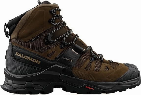 Top Brands For Hiking Boots Salomon Mens Quest 4 Gtx High Rise L4745330027 Size 8.5 Desert Palm/Black/Kelp