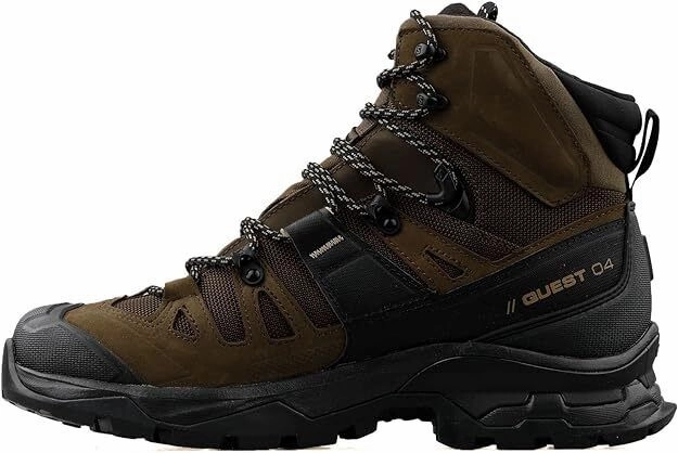 Salomon Mens Quest 4 Gtx High Rise L4745330027 Size 8.5 Desert Palm/Black/Kelp Made In Italy Hiking Boots