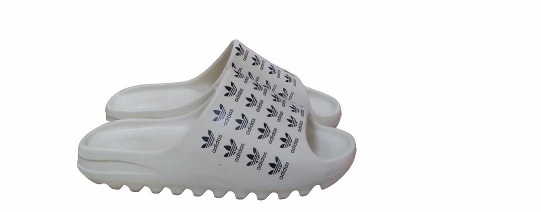 Adidas Grand Court Cloudfoam Lifestyle Tennis Shoes AD Full Logo Rubber Light Weight Men's Trendy Slides