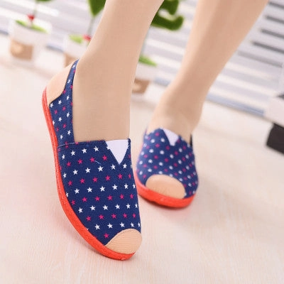 Camden Loafers Sapatos Femininos Women Round Toe Slip-on Loafers Female Cute Stripe Cloth Flat Shoes Ladies Casual Soft Shoes Zapatos De Mujer