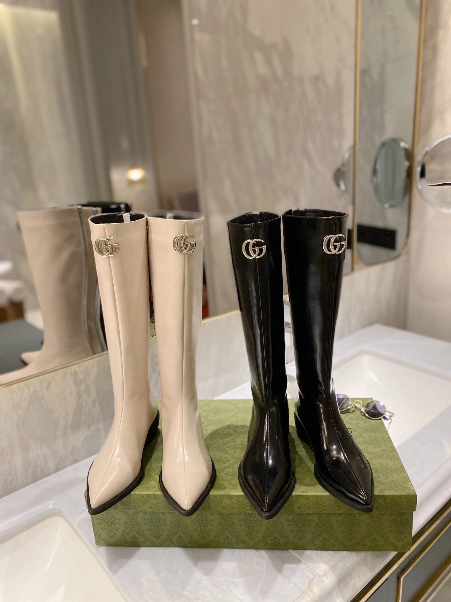 SE701  Size 5-10   Heels:3cm Shaft measures approximately 15.5 from arch Material: Cowhide  Lining: Sheep skin Adidas Cny Shoes