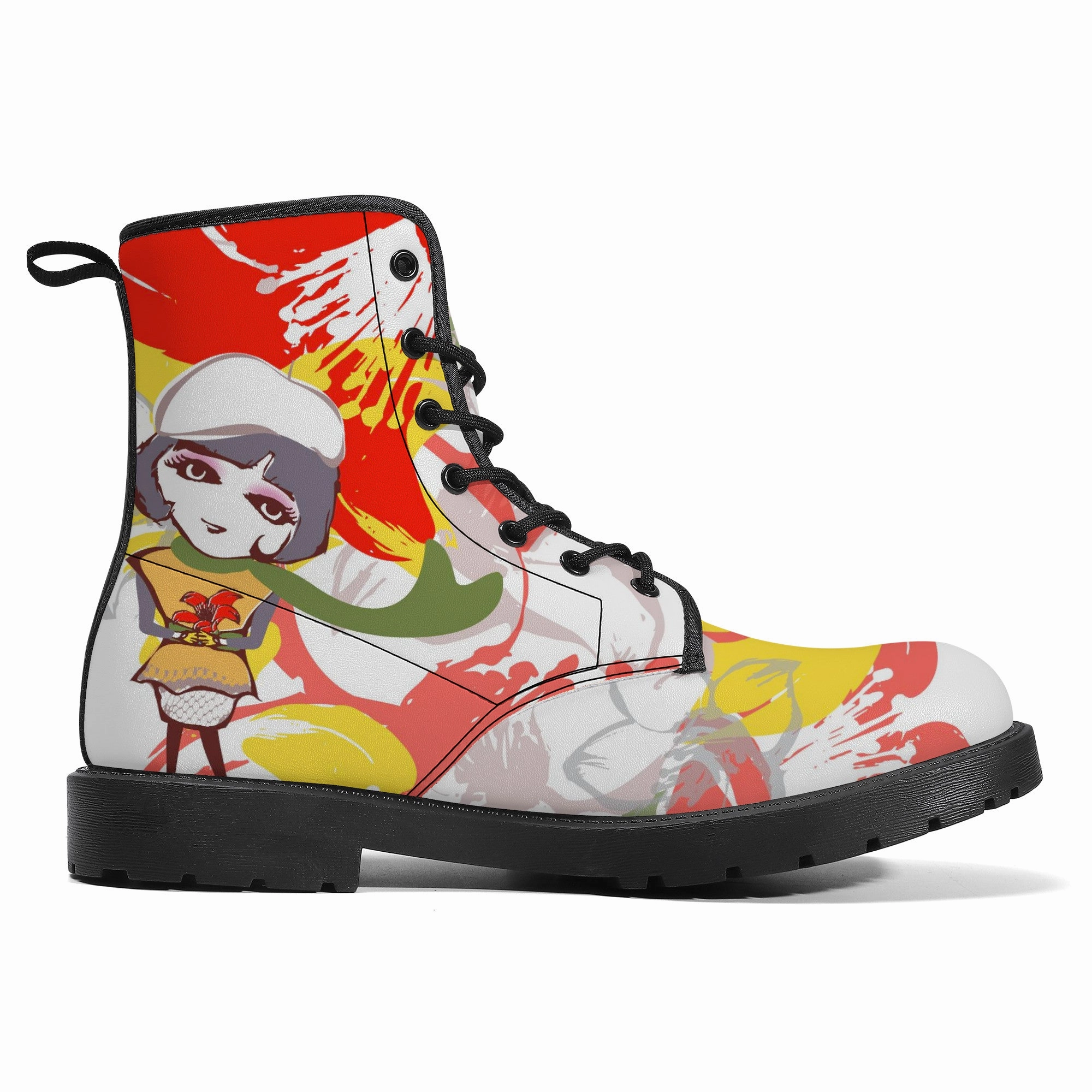 Heroflower Vegan Leather Boots (No Chinese characters Karate Shoes Adidas