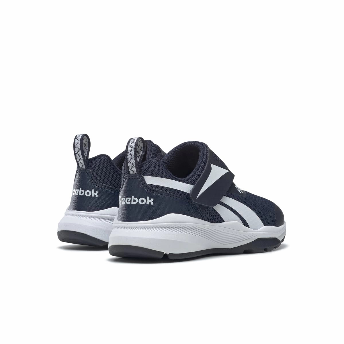 Modern Construction Trail Usage REEBOK GW6731 EQUAL FIT KID'S (Medium) Navy/Navy/White Synthetic & Textile Running Shoes