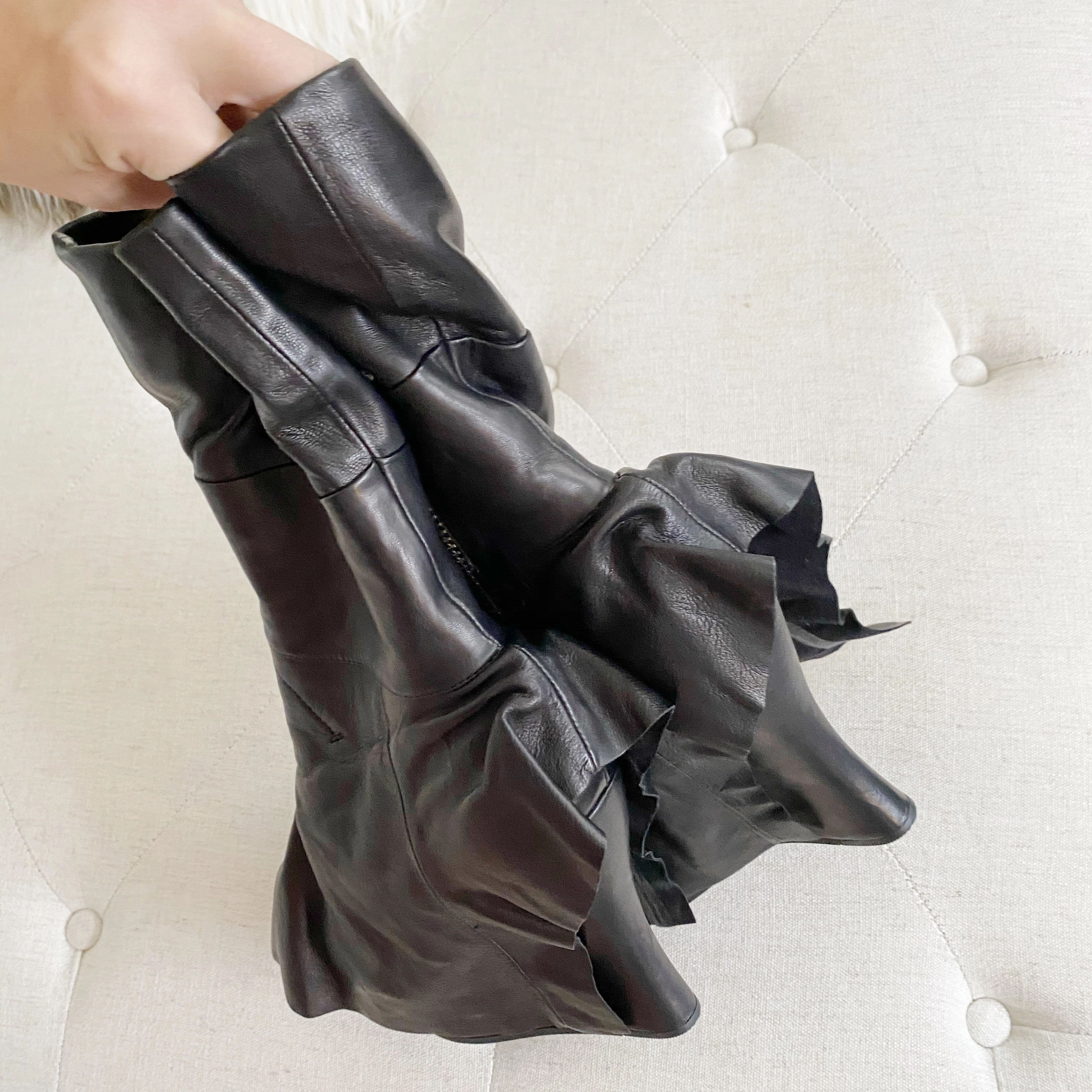 Camilla Skovgaard 120mm Covered Toe Boot Wedges 38 Adidas S2g Spikeless Leather 24 Golf Shoes