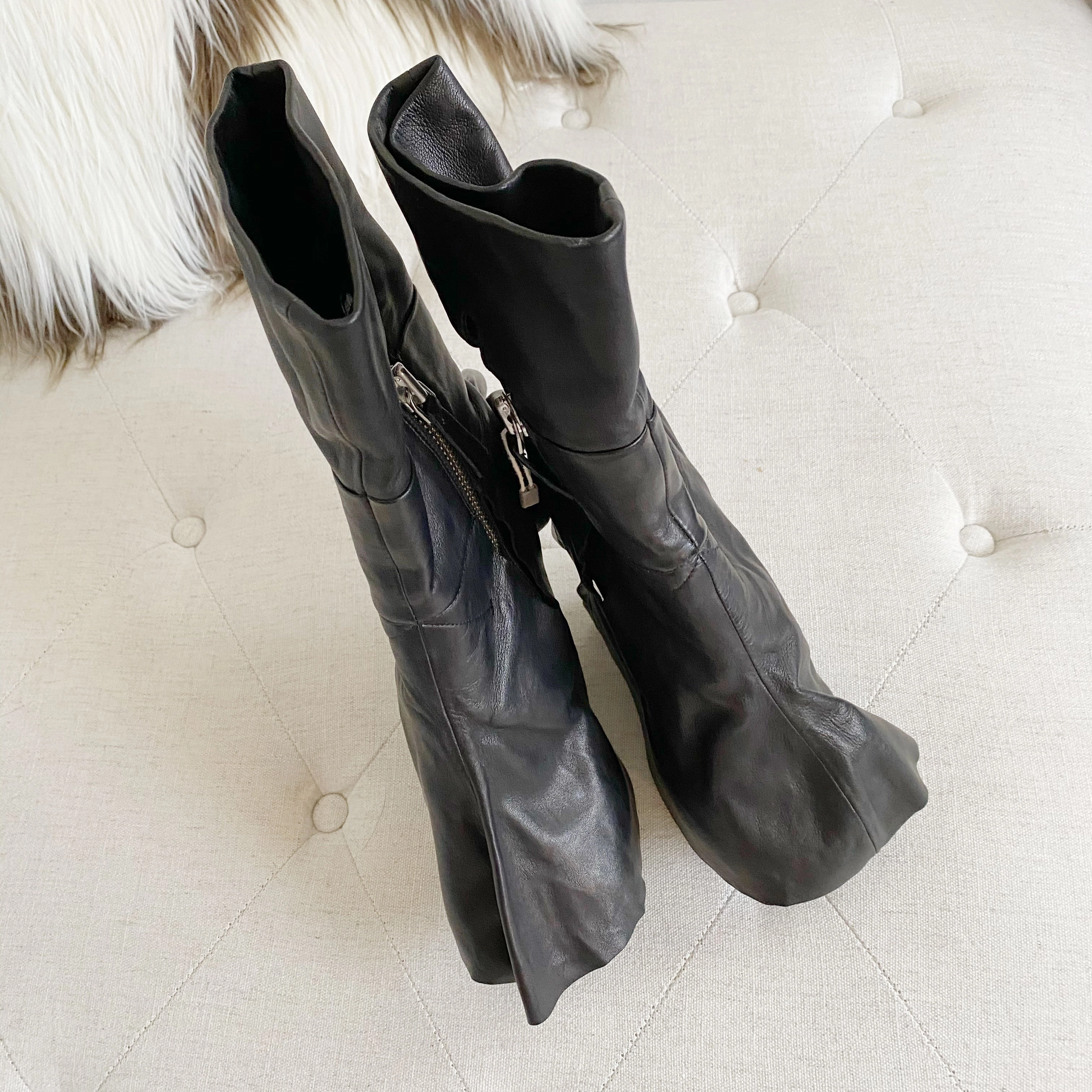 Adidas Wrestling Shoes Vintage Camilla Skovgaard 120mm Covered Toe Boot Wedges 38