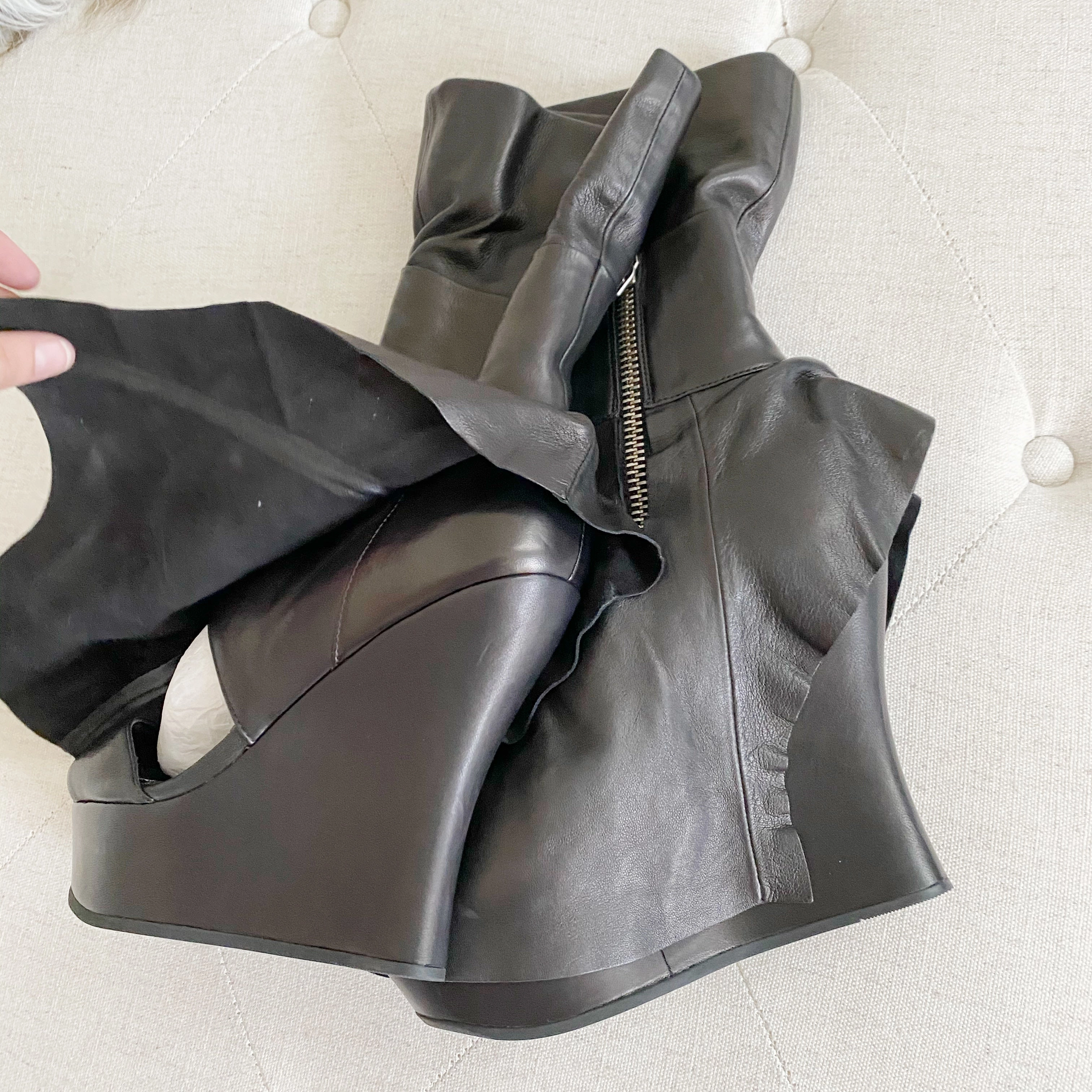 Camilla Skovgaard 120mm Covered Toe Boot Wedges 38 Recycled Plastic Adidas Shoes