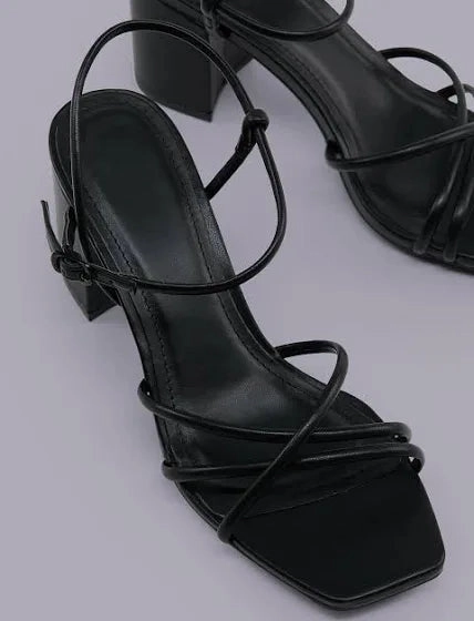Show Spark Sheln Strappy Black Heel