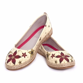 Flowers Ballerinas Shoes FBR1203 Comfort collar