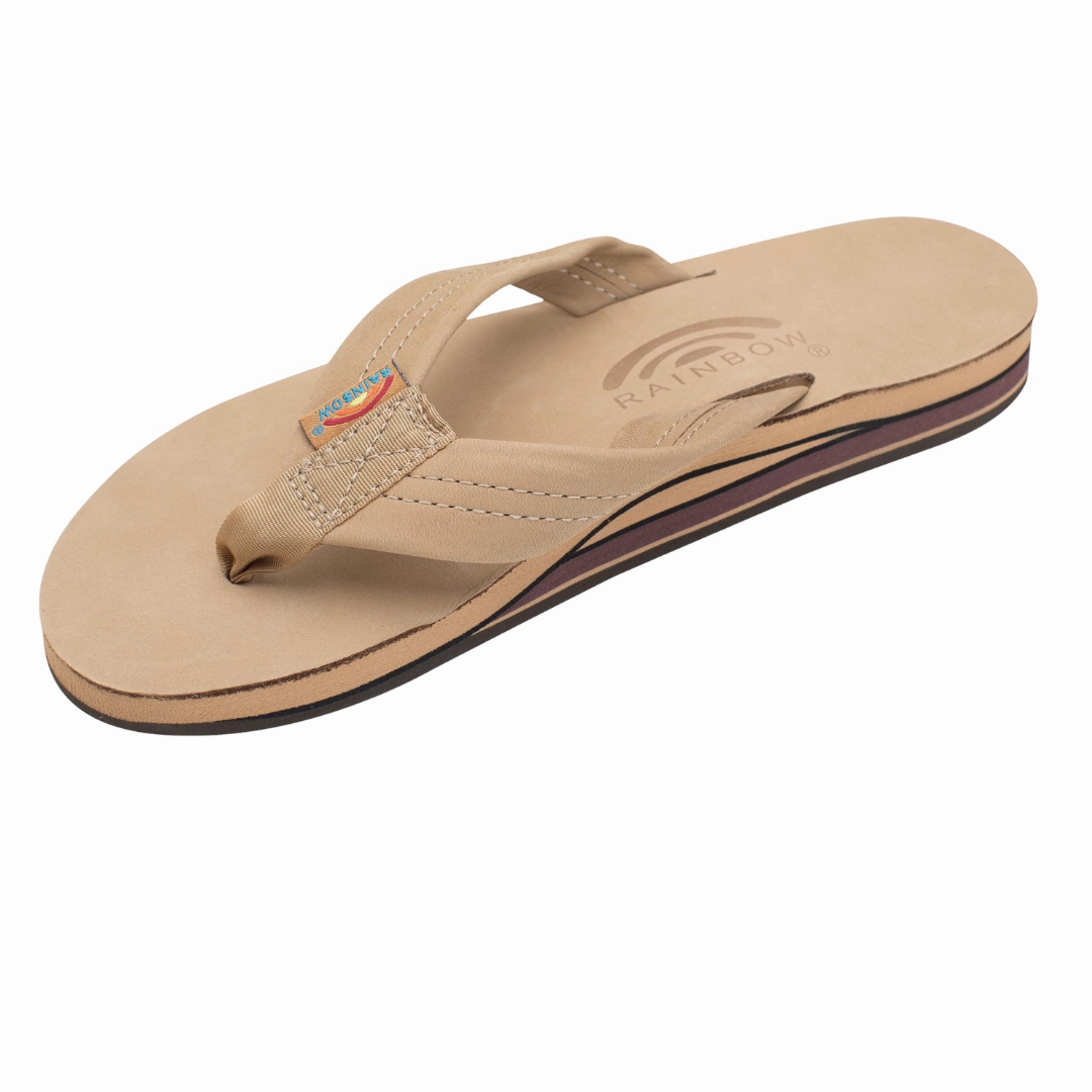 Mountain Path RAINBOW 302ALTS0W/SRBR DOBLE LAYER PREMIER WMN'S (Medium) Sierra Brown Leather Strap Sandals