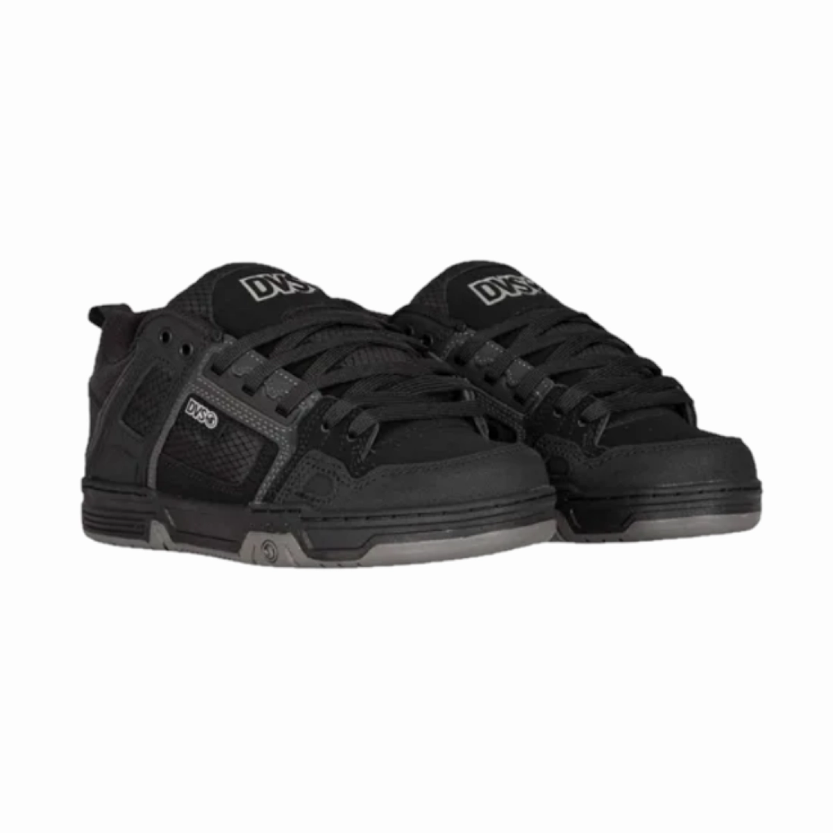 DVS F0000029985 COMANCHE MN'S (Medium) Black/Charcoal Leather & Nubuck Skate Shoes Durable Mesh