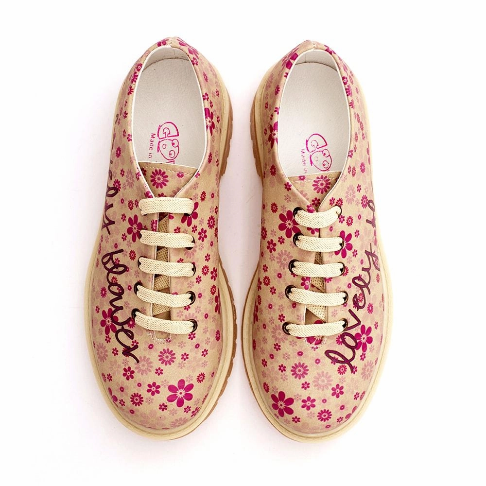 Lovely Flower Oxford Shoes TMK6505 Pastel tone Breathable Material