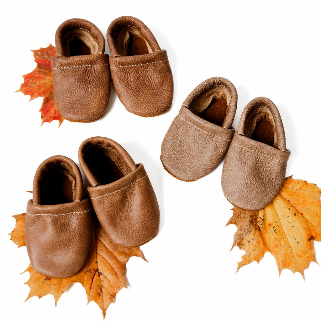 Sepia, Caramel, Chai Leather LOAFERS Shoes Baby and Toddler High Heels Cool
