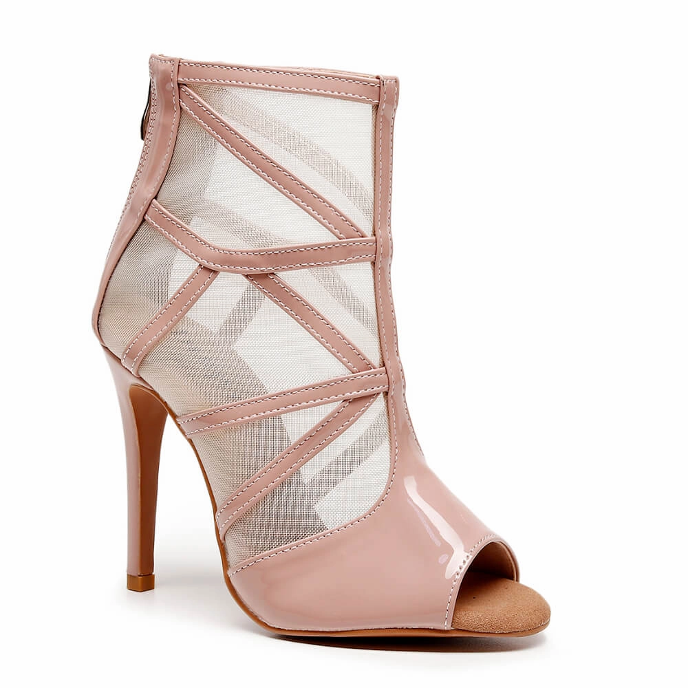 Easy Entry Trendy Footwear Design Seven - Latte Vegan Patent - Street Sole