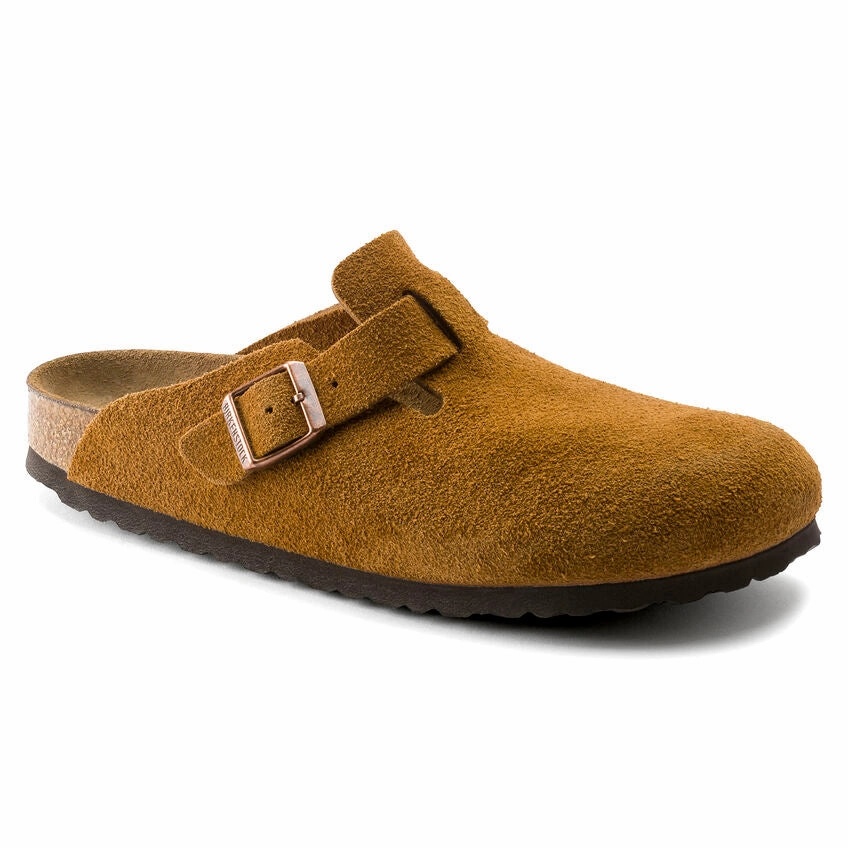 'Birkenstock' Women's Boston Suede Leather Clog - Mink Sas Dress Shoes